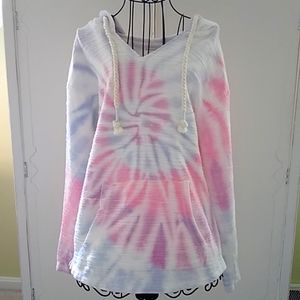 Tie Dyed Long Sleeved Hoodie